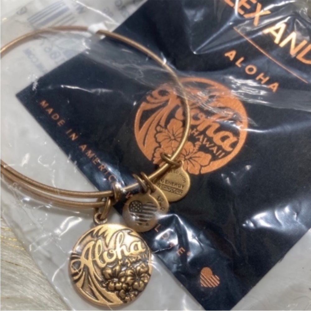 Alex and Ani Gold Aloha Charm Bracelet